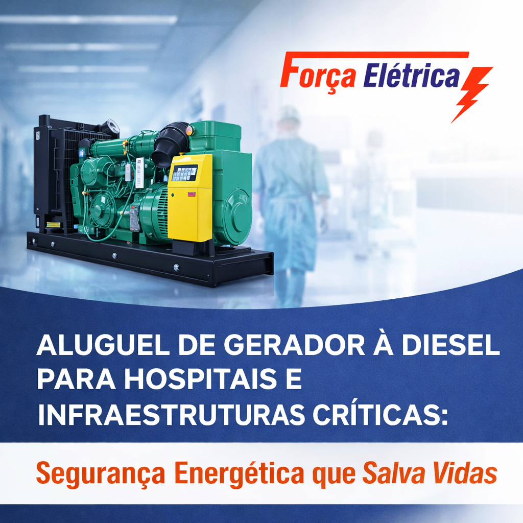 Aluguel de Gerador à Diesel para Hospitais e Infraestruturas Críticas Segurança Energética que Salva Vidas - Força Elétrica