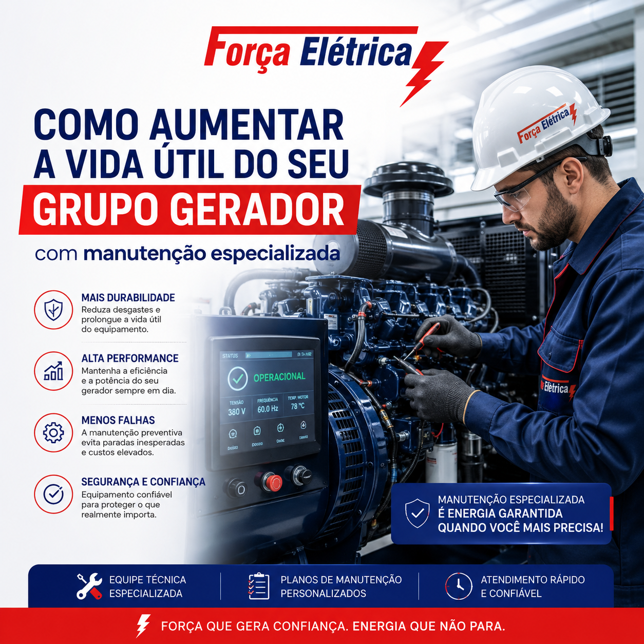 Como aumentar a vida útil do grupo gerador com manutenção especializada