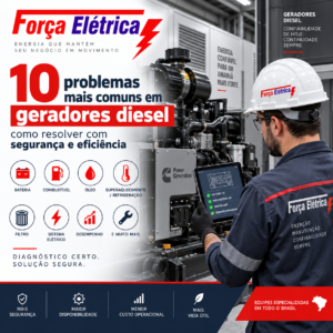 10 problemas mais comuns em geradores diesel e como resolver com segurança e eficiência